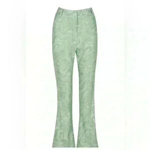 House of Sunny Paradise Pants 4 Hip Mod Wide Leg Pant Green from UK